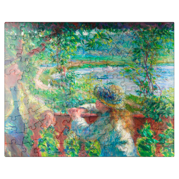 puzzleplate Near the Lake 1879-1890 by Pierre-Auguste Renoir 100 Jigsaw Puzzle