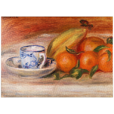puzzleplate Oranges, Bananas, and Teacup (Oranges, bananes et tasse de thé) (1908) by Pierre-Auguste Renoir 1000 Jigsaw Puzzle