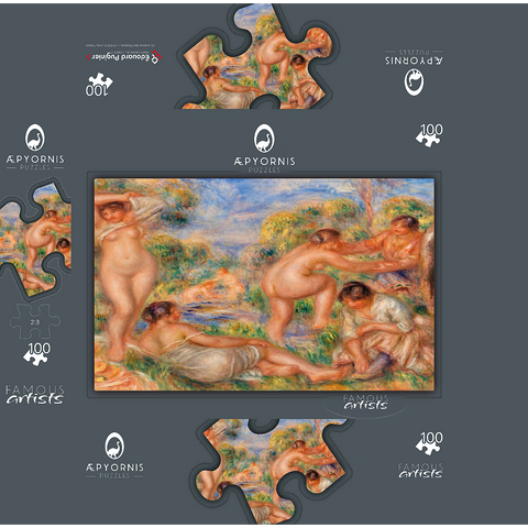 Bathing Group 1916 by Pierre-Auguste Renoir 100 Jigsaw Puzzle box 3D Modell