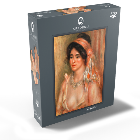 Woman with Black Hair (Jeune femme avec cheveux noirs buste) 1911 by Pierre-Auguste Renoir 500 Jigsaw Puzzle box view1