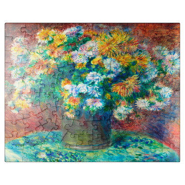puzzleplate Chrysanthemums 1881-1882 by Pierre-Auguste Renoir 100 Jigsaw Puzzle