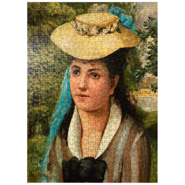 puzzleplate Lise in a Straw Hat (Jeune fille au chapeau de paille) 1866 by Pierre-Auguste Renoir 500 Jigsaw Puzzle