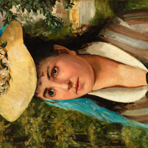 Lise in a Straw Hat (Jeune fille au chapeau de paille) 1866 by Pierre-Auguste Renoir 500 Jigsaw Puzzle 3D Modell
