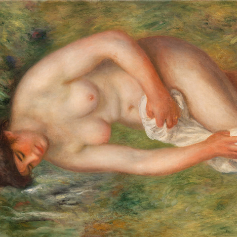 Bather Drying Herself (Baigneuse s'essuyant) (1901-1902) by Pierre-Auguste Renoir 1000 Jigsaw Puzzle 3D Modell
