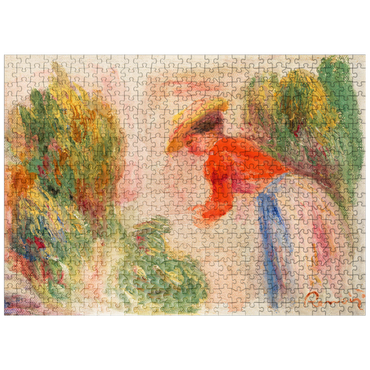 puzzleplate Woman Gathering Flowers (Femme cueillant des fleurs) 1906-1910 by Pierre-Auguste Renoir 500 Jigsaw Puzzle