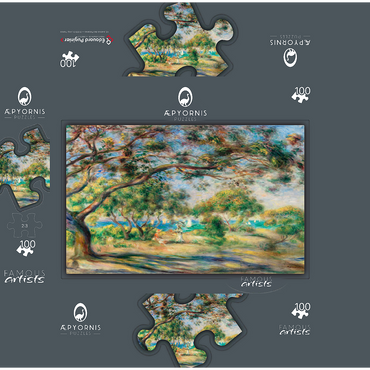 Bois de la Chaise Paysage 1892 by Pierre-Auguste Renoir 100 Jigsaw Puzzle box 3D Modell
