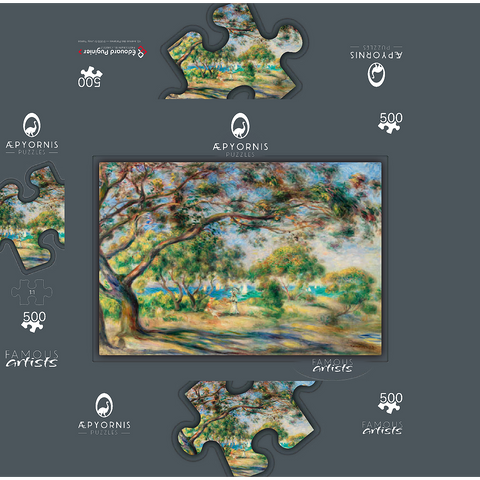 Bois de la Chaise Paysage 1892 by Pierre-Auguste Renoir 500 Jigsaw Puzzle box 3D Modell