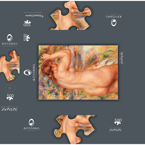 Nude in a Landscape (Nu dans un paysage) 1917 by Pierre-Auguste Renoir 500 Jigsaw Puzzle box 3D Modell