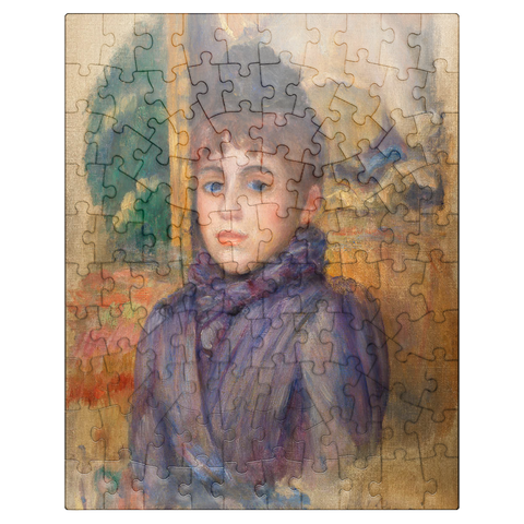 puzzleplate Portrait of a Young Woman (Portrait de jeune femme) 1885 by Pierre-Auguste Renoir 100 Jigsaw Puzzle