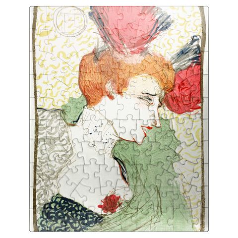 puzzleplate Bust of Mademoiselle Lender 1895 by Henri de Toulouse-Lautrec 100 Jigsaw Puzzle
