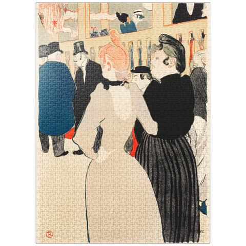 puzzleplate At the Moulin Rouge: La Goulue and Her Sister (1892) by Henri de Toulouse-Lautrec 1000 Jigsaw Puzzle
