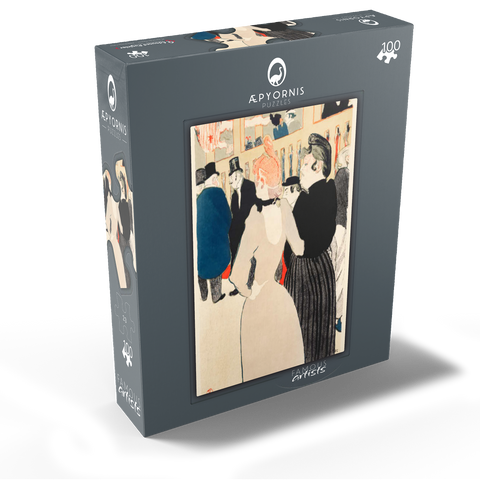 At the Moulin Rouge: La Goulue and Her Sister 1892 by Henri de Toulouse-Lautrec 100 Jigsaw Puzzle box view1
