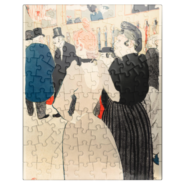puzzleplate At the Moulin Rouge: La Goulue and Her Sister 1892 by Henri de Toulouse-Lautrec 100 Jigsaw Puzzle
