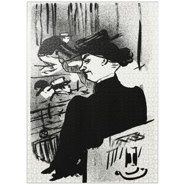puzzleplate Le Café-concert: Une Spectatrice (1893) by Henri de Toulouse-Lautrec 1000 Jigsaw Puzzle