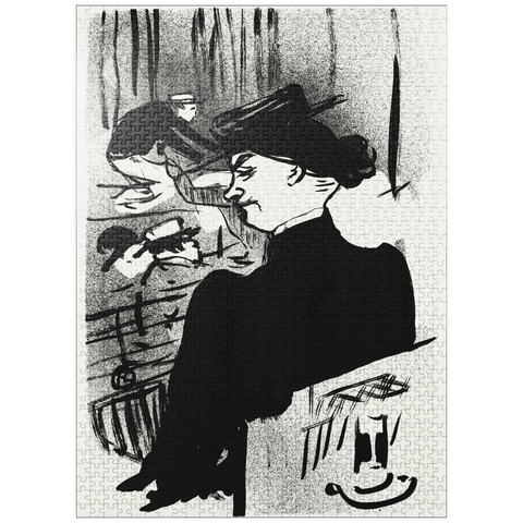 puzzleplate Le Café-concert: Une Spectatrice (1893) by Henri de Toulouse-Lautrec 1000 Jigsaw Puzzle
