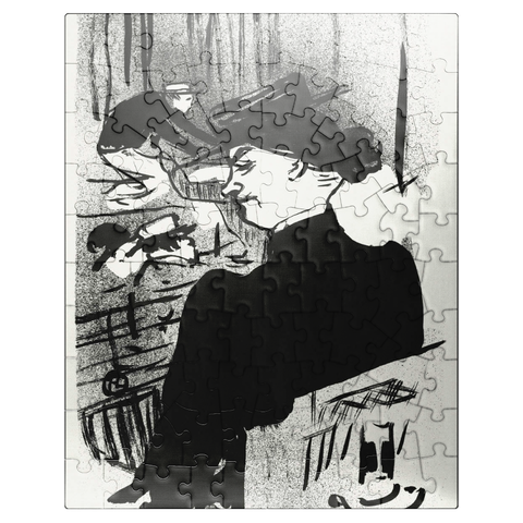 puzzleplate Le Café-concert: Une Spectatrice 1893 by Henri de Toulouse-Lautrec 100 Jigsaw Puzzle