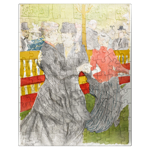 puzzleplate Dance at the Moulin Rouge 1897 by Henri de Toulouse-Lautrec 100 Jigsaw Puzzle