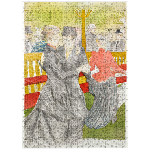 puzzleplate Dance at the Moulin Rouge 1897 by Henri de Toulouse-Lautrec 500 Jigsaw Puzzle