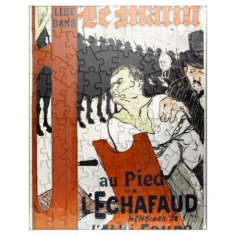 puzzleplate Au Pied de l'Échafaud 1893 by Henri de Toulouse-Lautrec 100 Jigsaw Puzzle