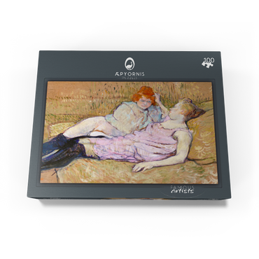The Sofa ca.1894-1896 by Henri de Toulouse-Lautrec 100 Jigsaw Puzzle box view1