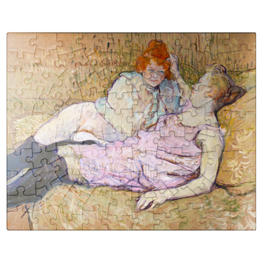 puzzleplate The Sofa ca.1894-1896 by Henri de Toulouse-Lautrec 100 Jigsaw Puzzle