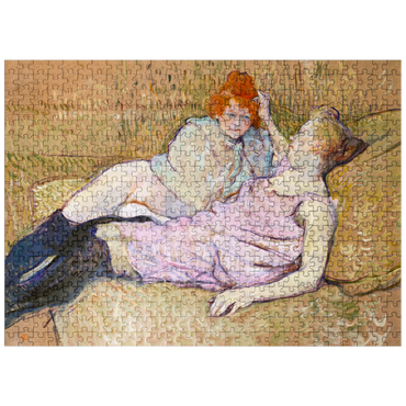puzzleplate The Sofa ca.1894-1896 by Henri de Toulouse-Lautrec 500 Jigsaw Puzzle