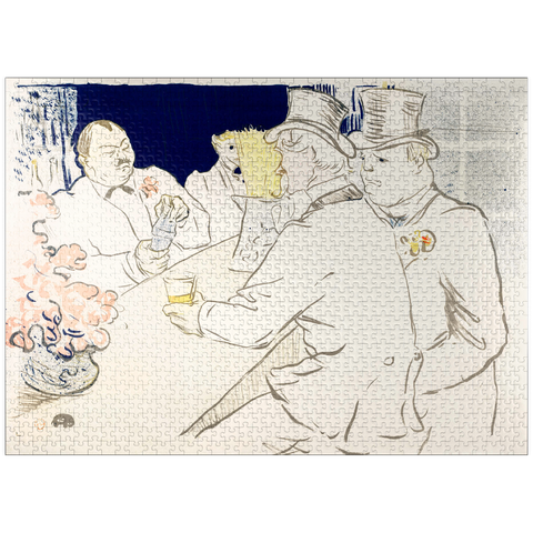 puzzleplate The Irish and American Bar, Rue Royale (1896) by Henri de Toulouse-Lautrec 1000 Jigsaw Puzzle