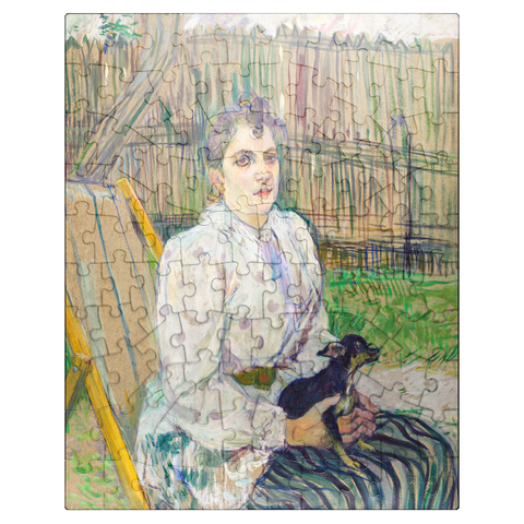 puzzleplate Lady with a Dog 1891 by Henri de Toulouse-Lautrec 100 Jigsaw Puzzle