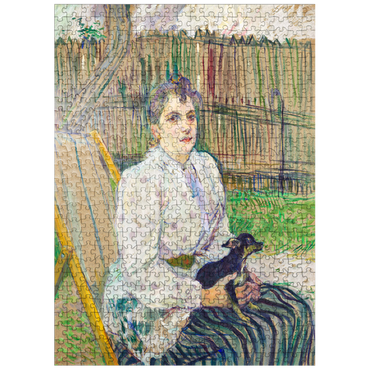 puzzleplate Lady with a Dog 1891 by Henri de Toulouse-Lautrec 500 Jigsaw Puzzle