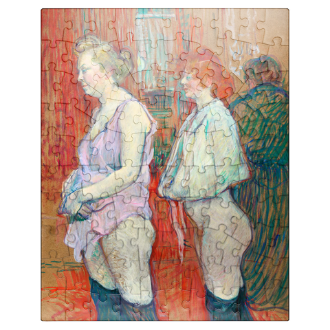 puzzleplate Rue des Moulins 1894 by Henri de Toulouse-Lautrec 100 Jigsaw Puzzle