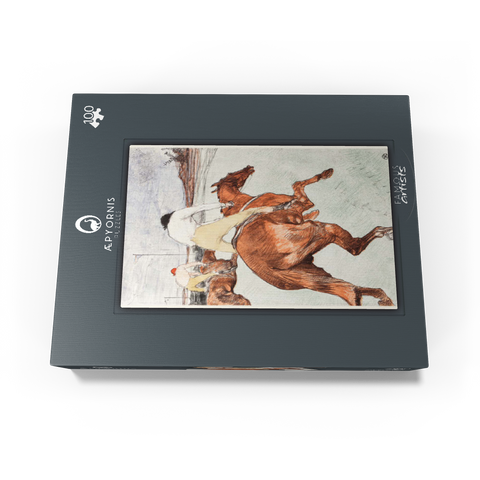 The Jockey 1899 by Henri de Toulouse-Lautrec 100 Jigsaw Puzzle box view1