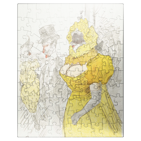 puzzleplate Affiche Au Bal des Etudiants 1900 by Henri de Toulouse-Lautrec 100 Jigsaw Puzzle