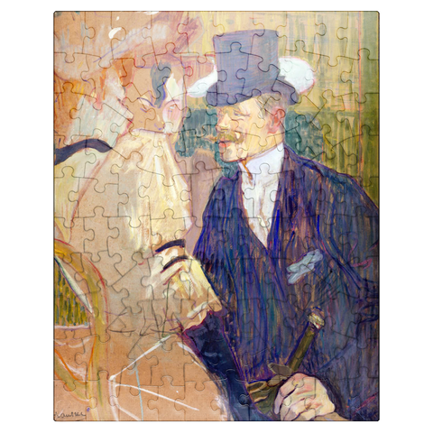 puzzleplate The Englishman William Tom Warrener 1861-1934 at the Moulin Rouge 1892 by Henri de Toulouse-Lautrec 100 Jigsaw Puzzle
