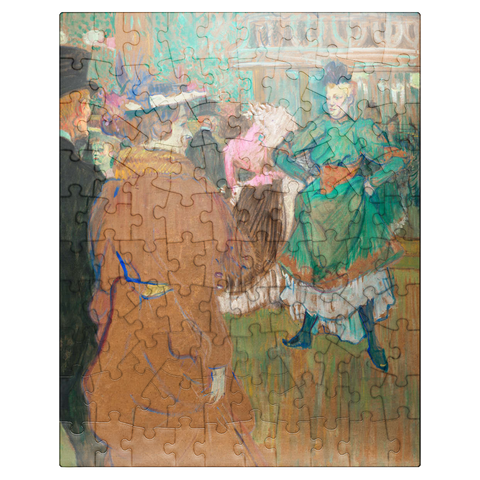 puzzleplate Quadrille at the Moulin Rouge 1892 painting by Henri de Toulouse-Lautrec 100 Jigsaw Puzzle
