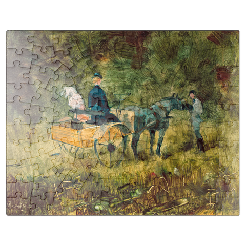 puzzleplate The coach - 1880 by Henri de Toulouse-Lautrec 100 Jigsaw Puzzle