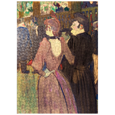 puzzleplate La Goulue and Her Sister 1892 drawing by Henri de Toulouse-Lautrec 500 Jigsaw Puzzle