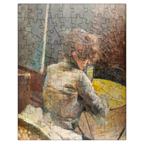 puzzleplate Waiting ca.1887 by Henri de Toulouse-Lautrec 100 Jigsaw Puzzle
