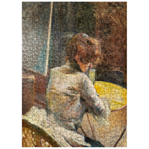puzzleplate Waiting ca.1887 by Henri de Toulouse-Lautrec 500 Jigsaw Puzzle