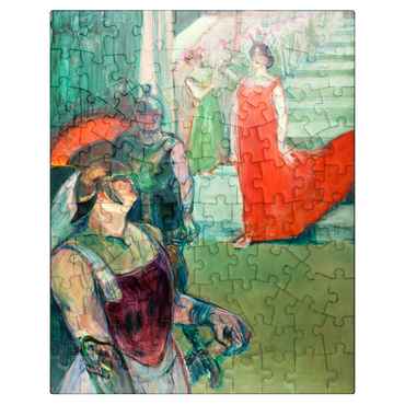 puzzleplate The Opera 'Messalina' at Bordeaux (Messaline descend l'escalier bordé de figurants) by Henri de Toulouse-Lautrec 100 Jigsaw Puzzle