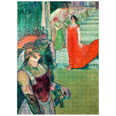 puzzleplate The Opera 'Messalina' at Bordeaux (Messaline descend l'escalier bordé de figurants) by Henri de Toulouse-Lautrec 500 Jigsaw Puzzle