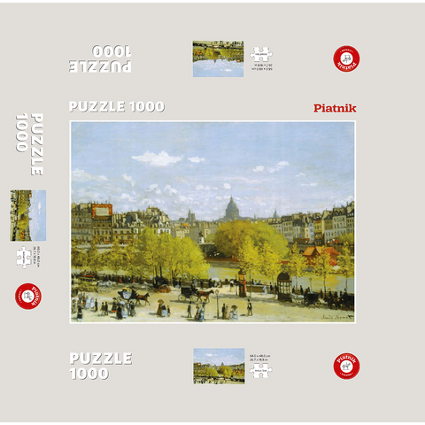 Quai du Louvre, Paris 1000 Jigsaw Puzzle box 3D Modell