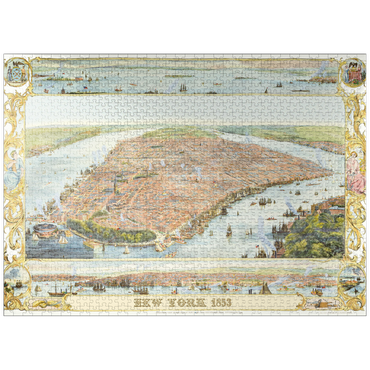 puzzleplate New York City Map, 1853 1000 Jigsaw Puzzle