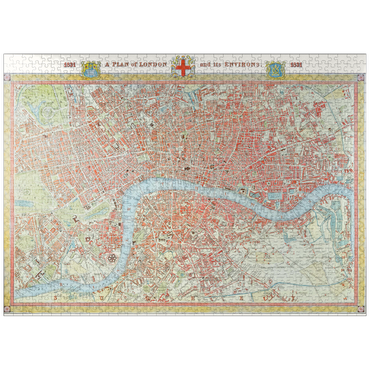 puzzleplate London city map, 1831 1000 Jigsaw Puzzle