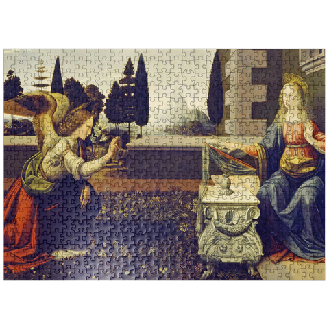 puzzleplate Annunciation to Mary by Leonardo da Vinci 500 Jigsaw Puzzle