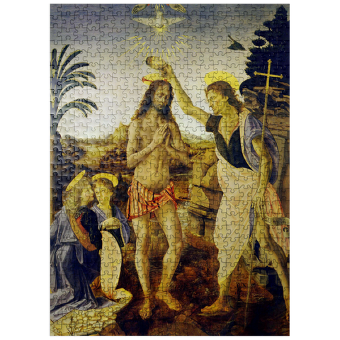 puzzleplate The Baptism of Christ by Leonardo da Vinci 500 Jigsaw Puzzle