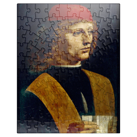 puzzleplate Portrait of a young man by Leonardo da Vinci 100 Jigsaw Puzzle