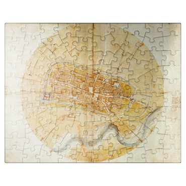puzzleplate Map of Imola by Leonardo da Vinci 100 Jigsaw Puzzle