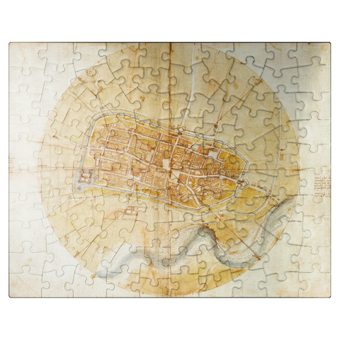 puzzleplate Map of Imola by Leonardo da Vinci 100 Jigsaw Puzzle