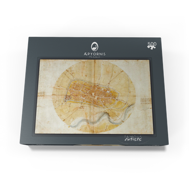 Map of Imola by Leonardo da Vinci 500 Jigsaw Puzzle box view1