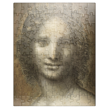 puzzleplate La Joconde nue or Monna Vanna - details by Leonardo da Vinci 100 Jigsaw Puzzle